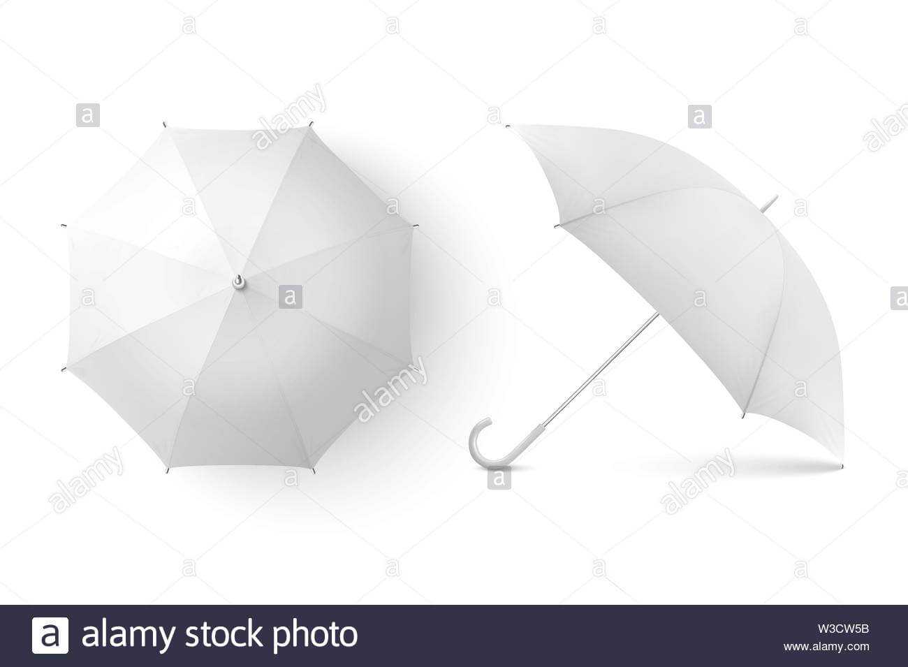 Vector 3D Realistic Render White Blank Umbrella Icon Set Regarding Blank Umbrella Template