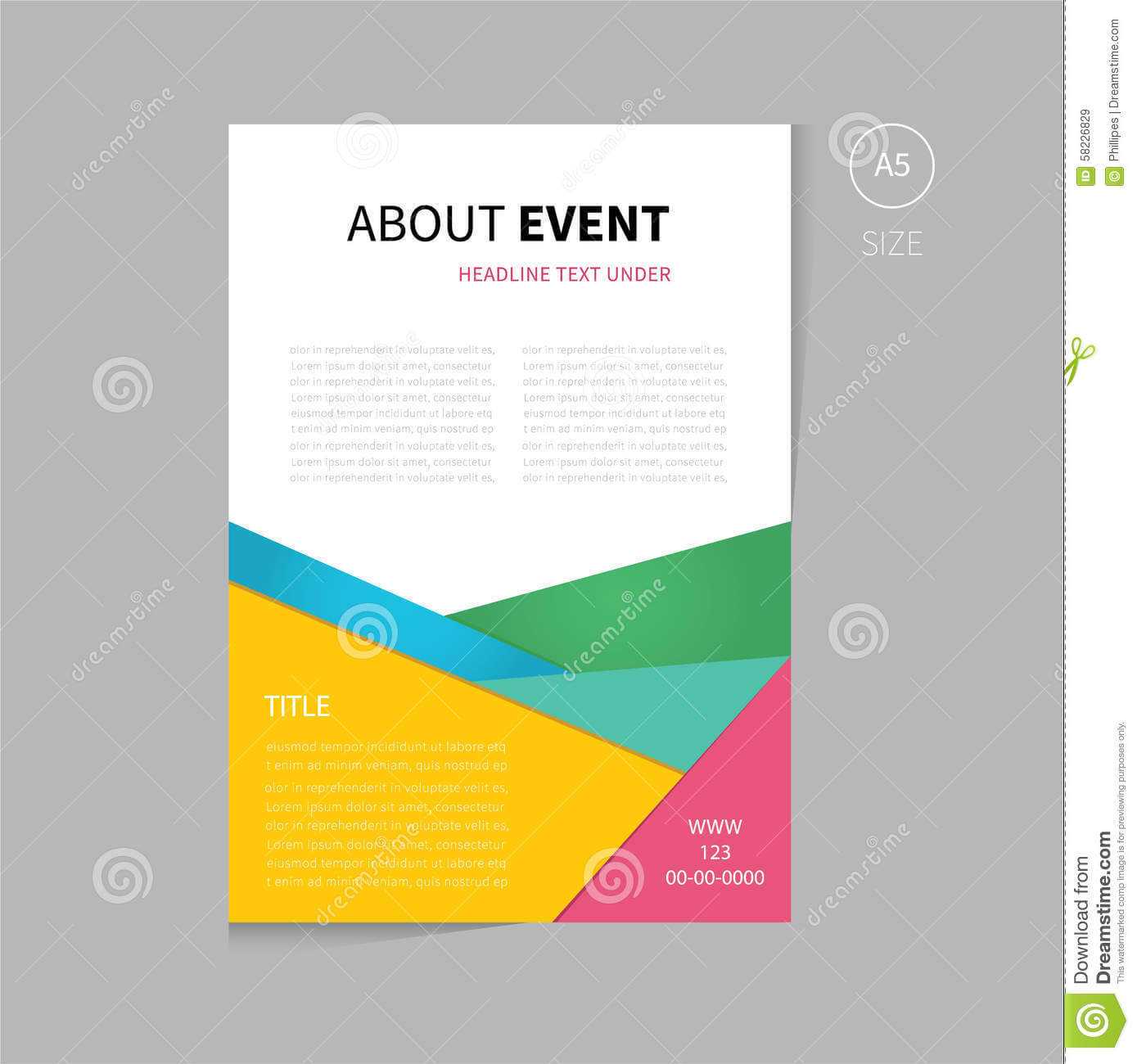 Vector Brochure Flyer Template Design A5 Size Stock Vector Regarding Cleaning Brochure Templates Free