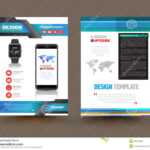 Vector Brochure Template Design For Technology Product With Product Brochure Template Free