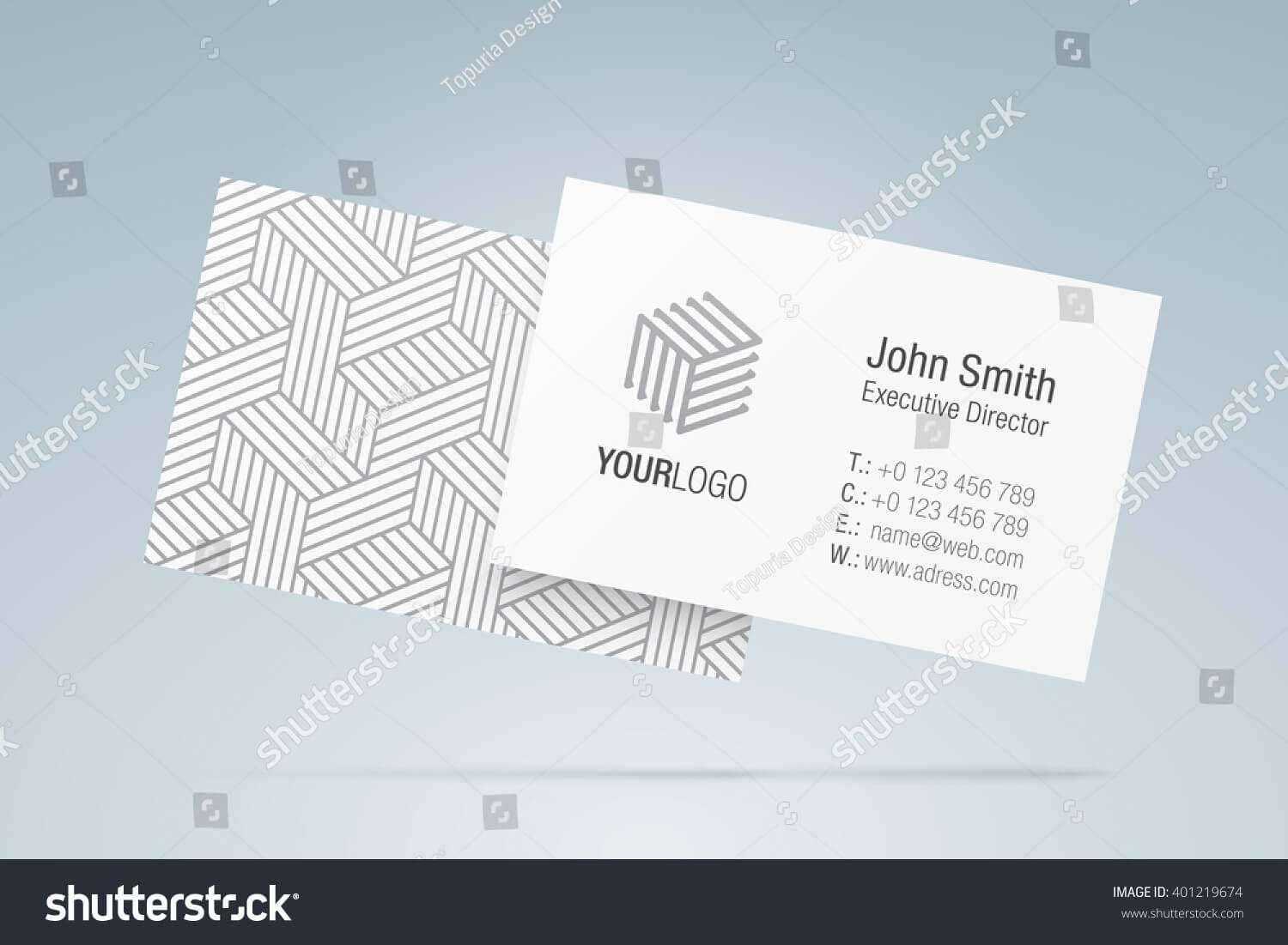 Vector Business Card Template Elegant Business Stock Vector Within Generic Business Card Template