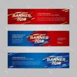 Vector Design Banner Web Template For Sport Event, 2018 Trend For Event Banner Template