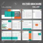 Vector Empty Bifold Brochure Print Template Design Bifold With 12 Page Brochure Template