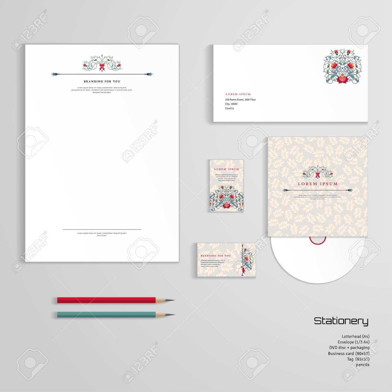 Vector Identity Templates. Letterhead, Envelope, Business Card,.. With Business Card Letterhead Envelope Template