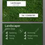 Vector Illustration Of Gardener Business Card Design Template.. Regarding Gardening Business Cards Templates