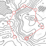 Vector Illustration Of Topographic Orienteering Map With With.. Throughout Orienteering Control Card Template