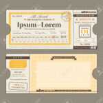 Vector Train Ticket Wedding Invitation Design Template With Blank Train Ticket Template