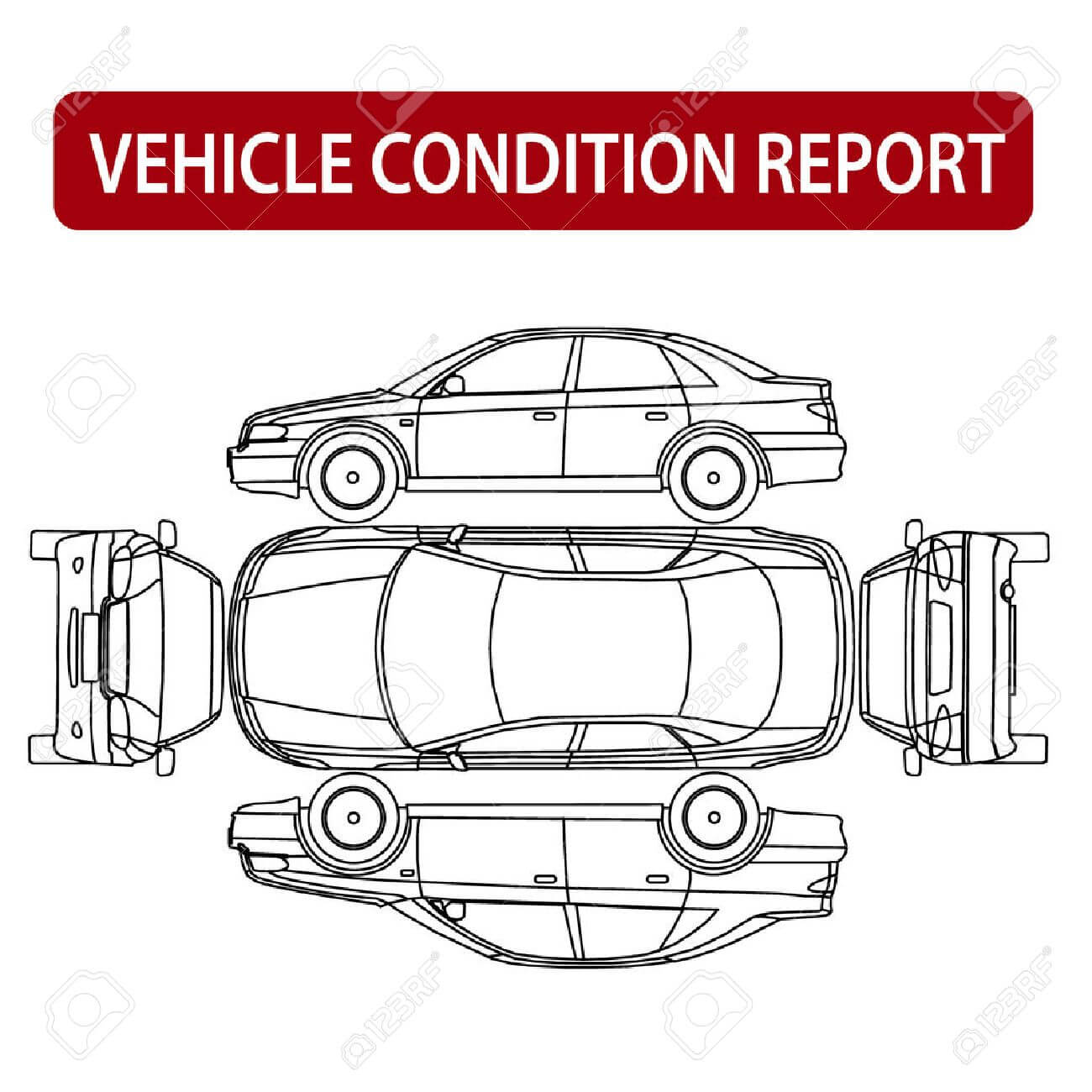 Vehicle Condition Report Car Checklist, Auto Damage Inspection In Car Damage Report Template