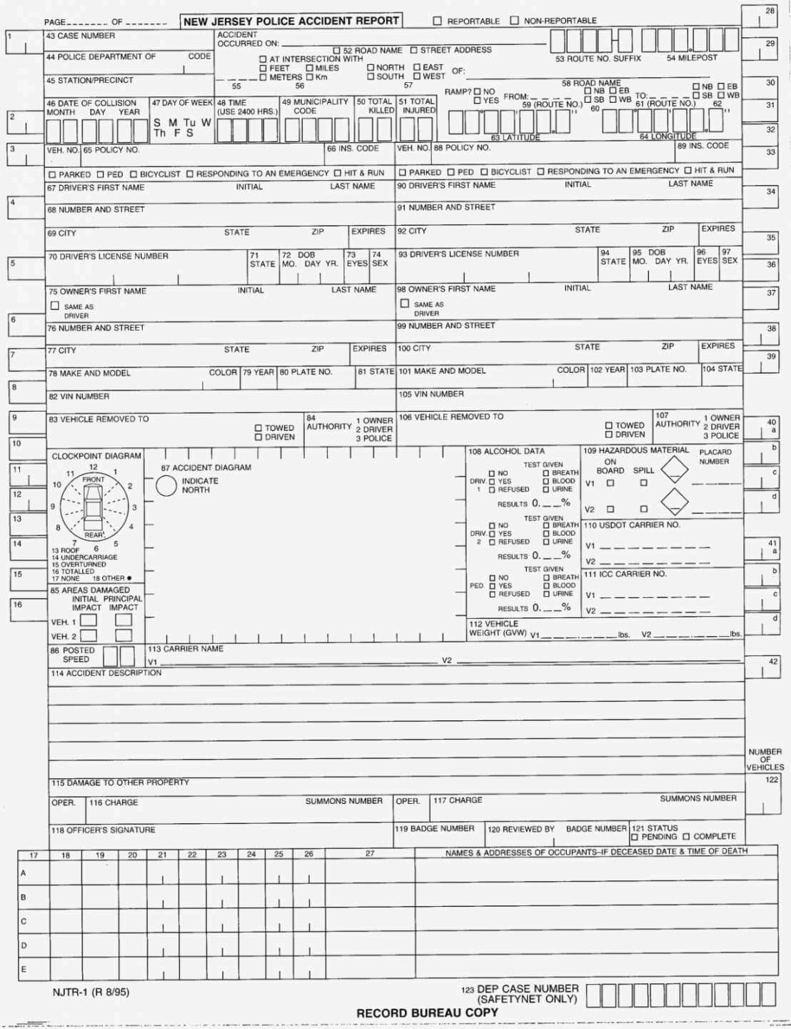 Vehicle Incident Report Template Throughout Vehicle Accident Report Template