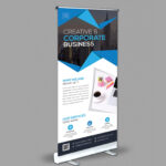 Versatile Roll Up Banner Design Template 001970 | Graphic For Pop Up Banner Design Template
