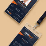 Vertical Company Identity Card Template Psd | Psd Print Pertaining To Id Card Design Template Psd Free Download