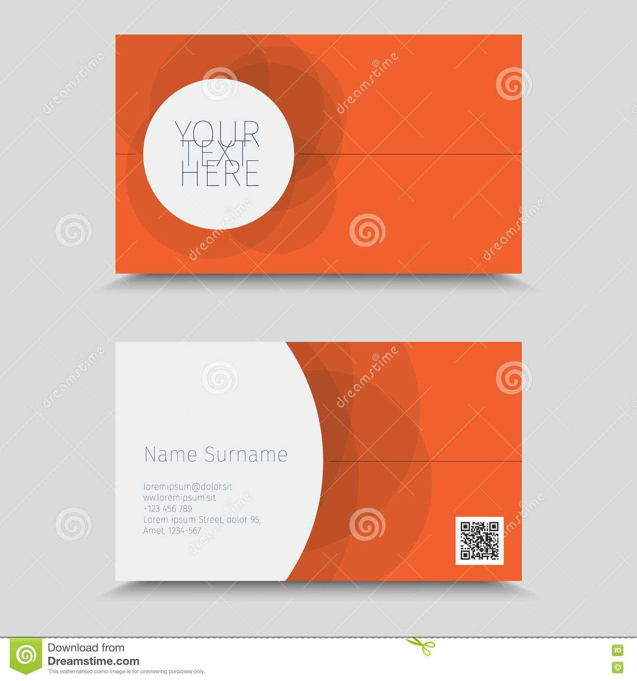 Vertor Visit Card Template Design. Stock Vector Inside Qr Code Business Card Template