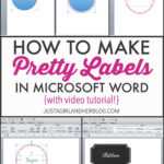 Video: How To Make Pretty Labels In Microsoft Word | Crafty For Microsoft Word Sticker Label Template