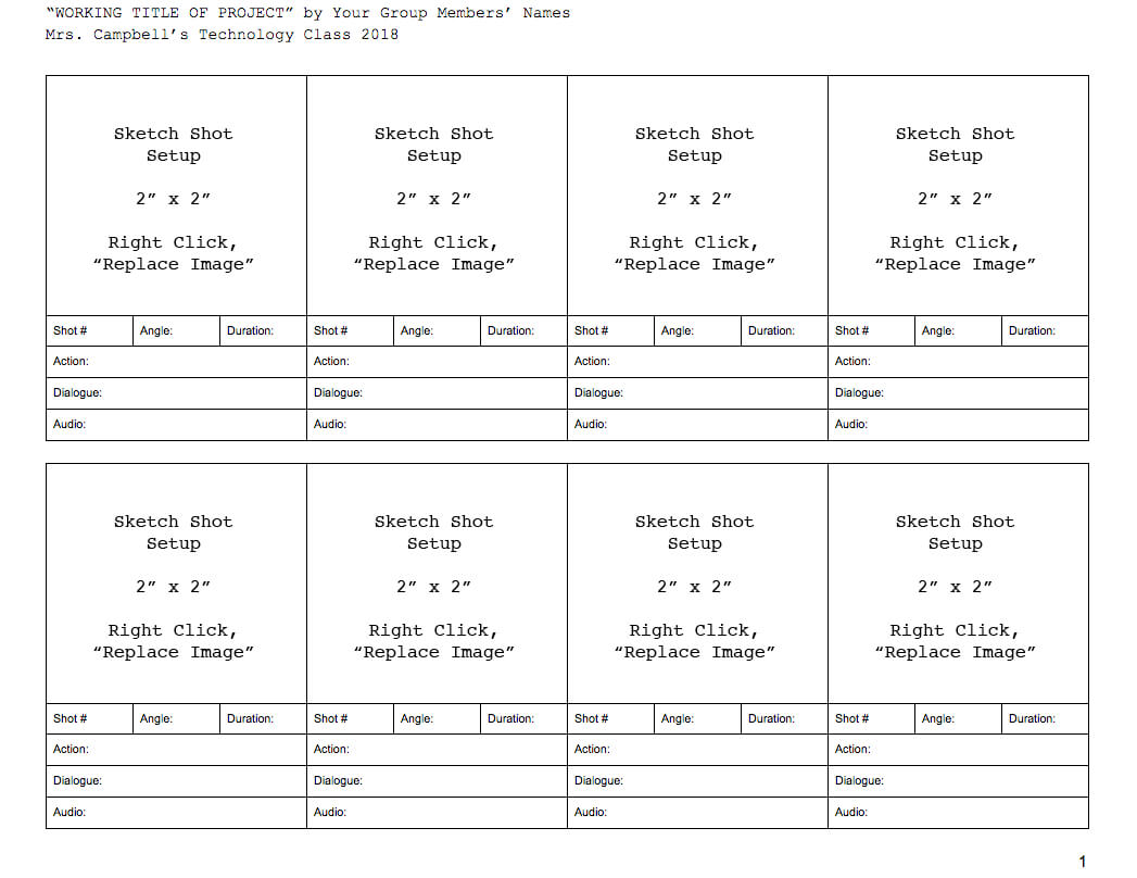 Video Production Documents – Storyboard Template And More With Shooting Script Template Word