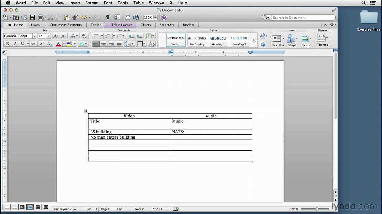 Video Script Writing Tutorial: Setting Up A Two Column Script In Word |  Lynda Inside Microsoft Word Screenplay Template