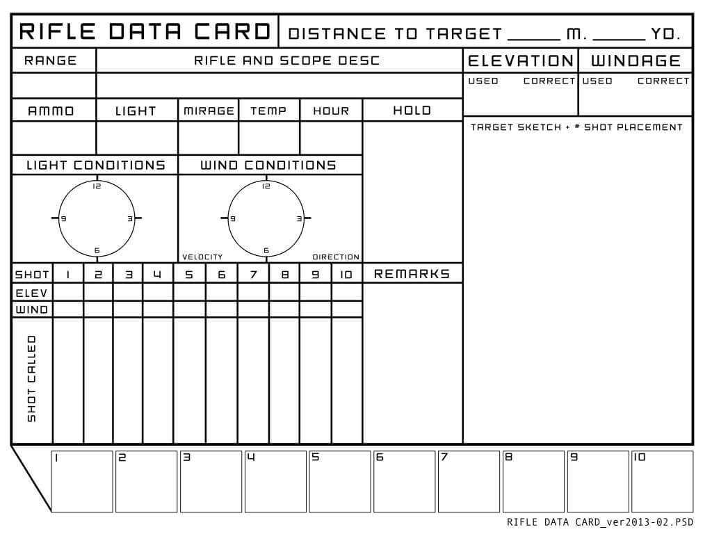 View Source Image | Target | Rifle Targets, Shooting Targets In Dope Card Template