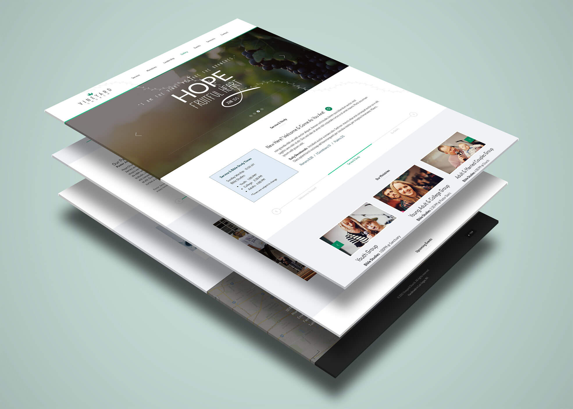 Vineyard Church – One Page Psd Template For Single Page Brochure Templates Psd