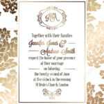 Vintage Baroque Style Wedding Invitation Card Template.. Elegant.. Within Church Wedding Invitation Card Template