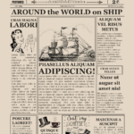 Vintage For Old Newspaper Template Word Free