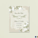 Vintage Save The Date Card Template In Save The Date Template Word