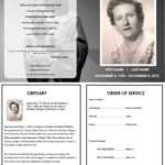 Virgin Mary Memorial Program | Funeral | Memorial Service With Memorial Cards For Funeral Template Free