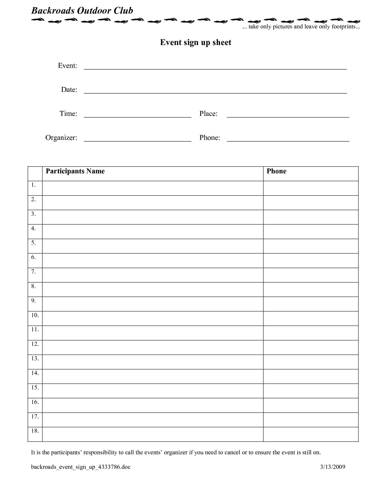 Visitor Sign In Sheet Template Word Potluck Up Free Employee Regarding Free Sign Up Sheet Template Word