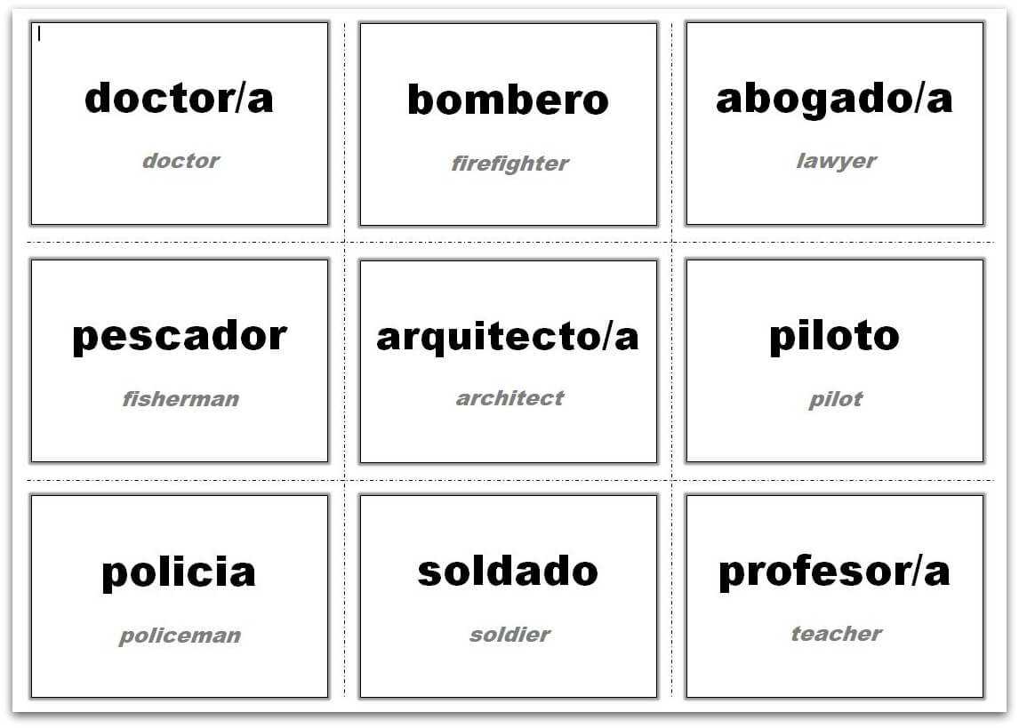 Vocabulary Flash Cards Using Ms Word for Flashcard Template Word