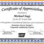 Volunteer Appreciation Certificate Template In Volunteer Certificate Template