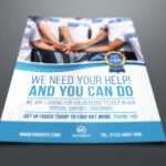 Volunteer Charity Flyer Template With Volunteer Brochure Template