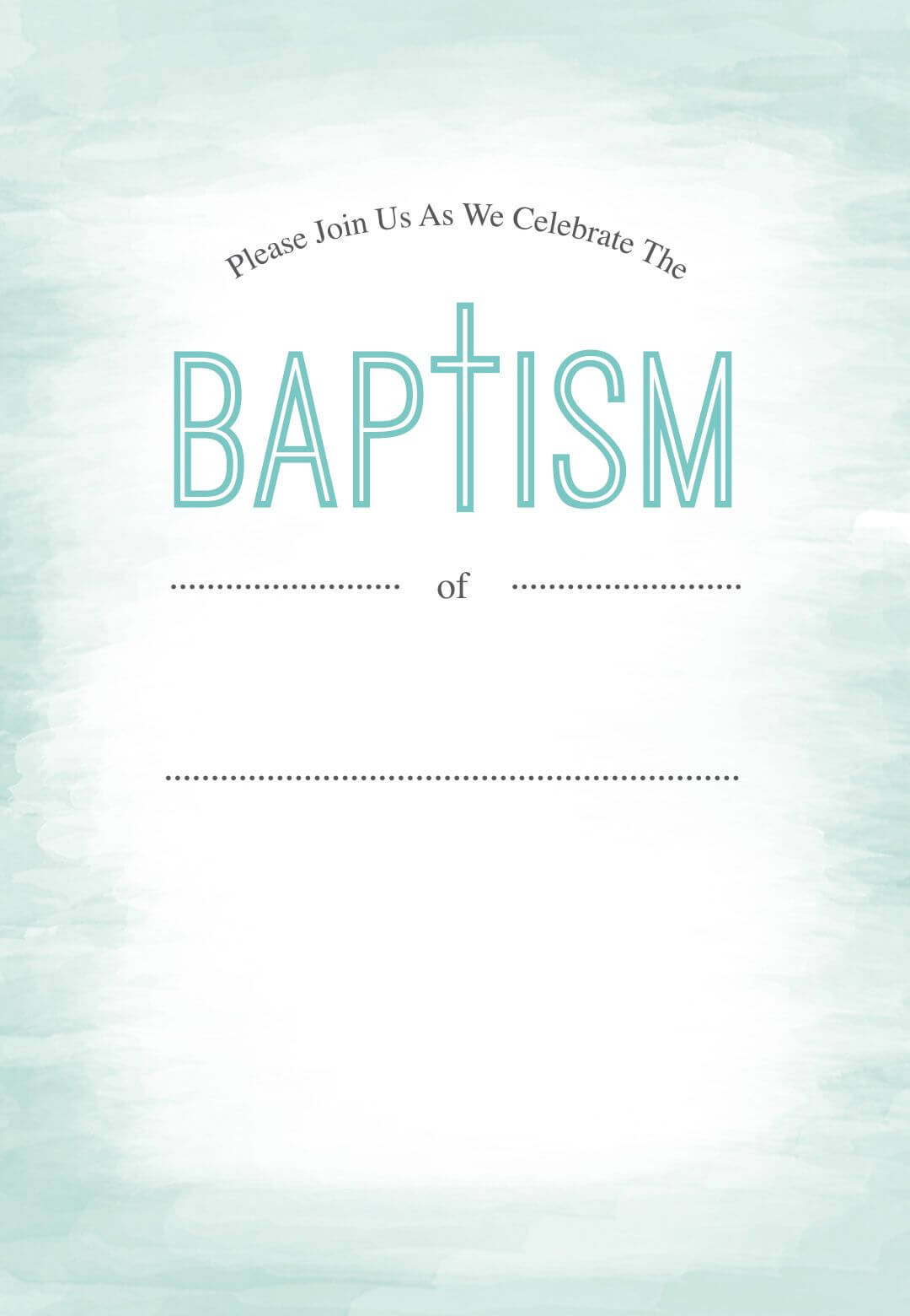 Water – Free Printable Baptism & Christening Invitation Pertaining To Free Christening Invitation Cards Templates