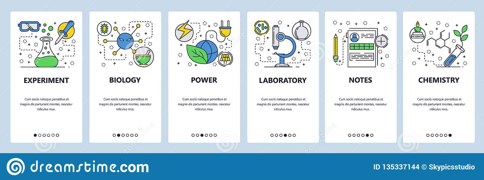 Web Site Onboarding Screens. Science Experiment In Lab With Regard To Science Fair Banner Template