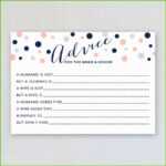 Wedding Advice Cards Template Elegant Marriage Advice Cards Throughout Marriage Advice Cards Templates