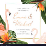 Wedding Event Invitation Card Template Tropical With Event Invitation Card Template