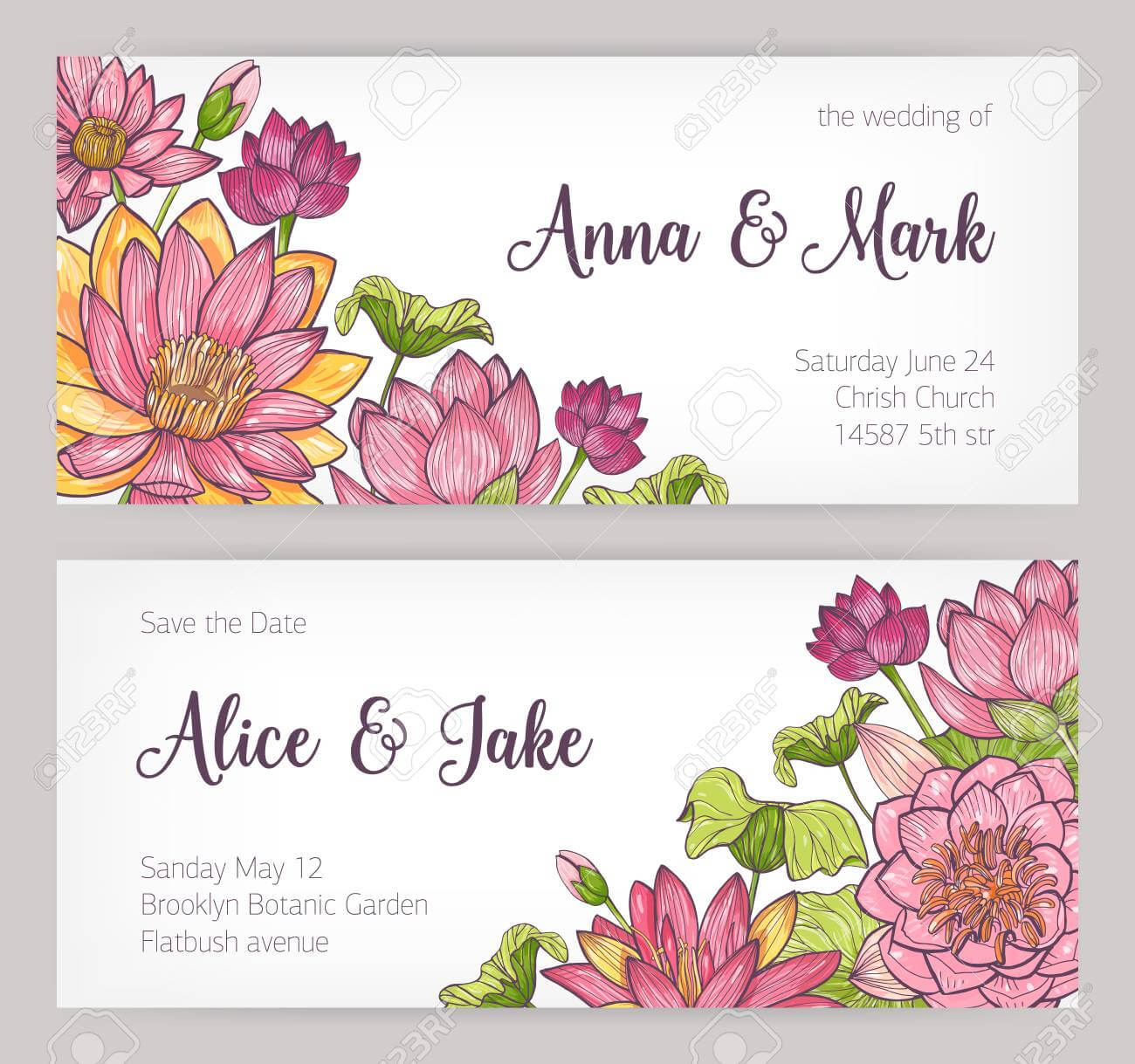Wedding Invitation And Save The Date Card Templates Decorated.. Inside Save The Date Cards Templates