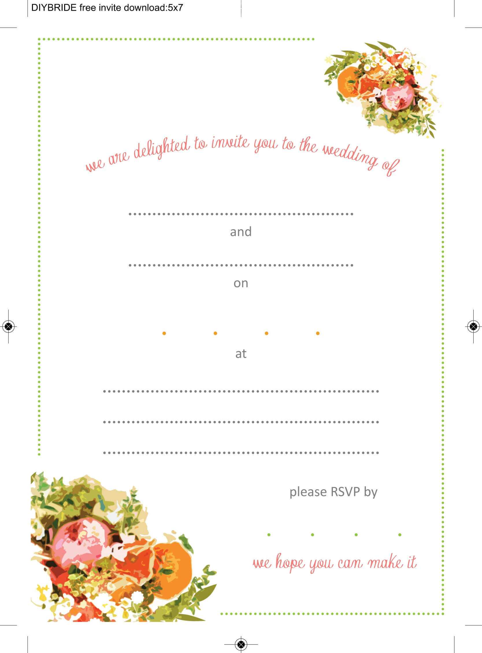 Wedding Invitation Templates (That Are Cute And Easy To Make With Regard To Free E Wedding Invitation Card Templates