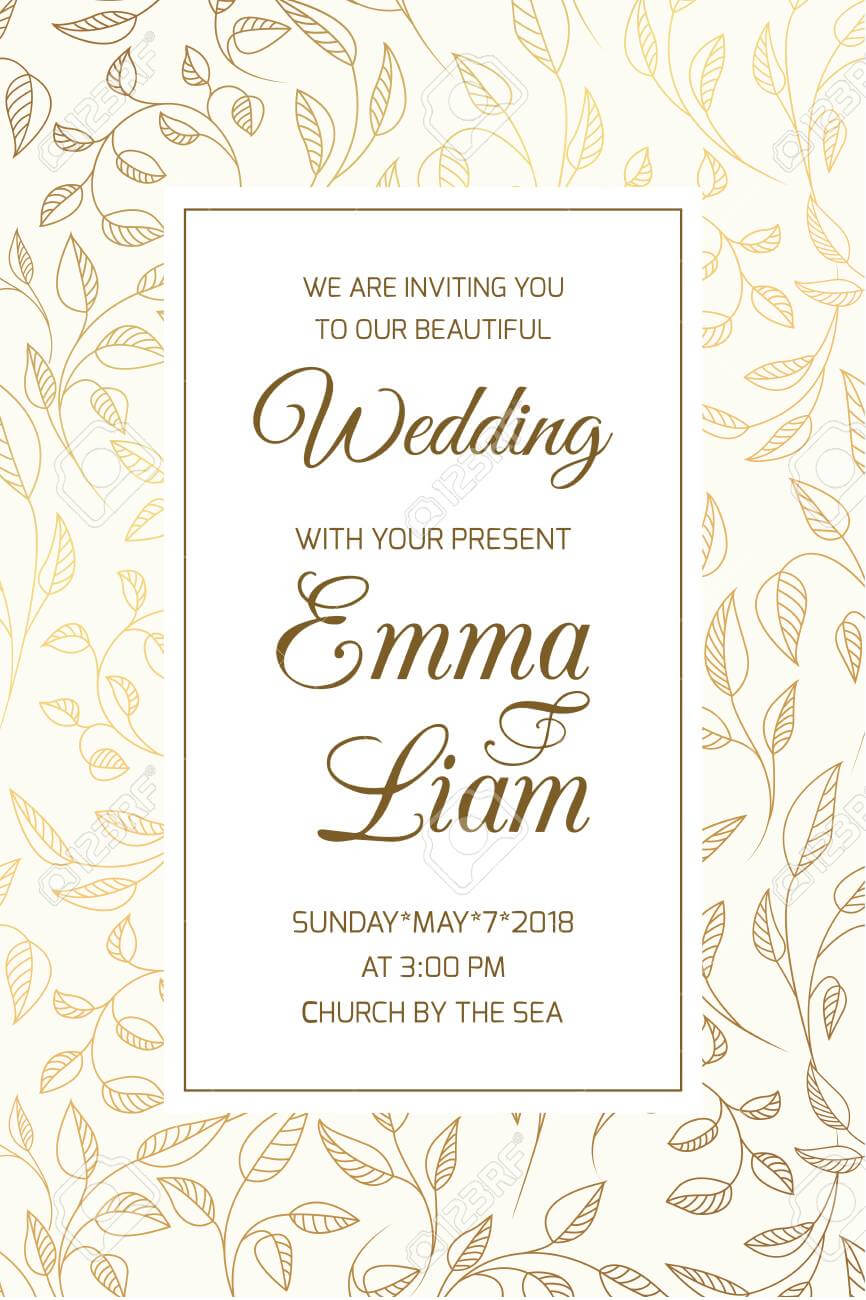 Wedding Marriage Event Invitation Rsvp Card Template. Swirly.. With Template For Rsvp Cards For Wedding