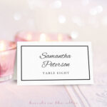 Wedding Place Card Template | Free On Handsintheattic Pertaining To Table Name Card Template