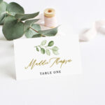 Wedding Place Card Template, Printable Place Cards, Place In Printable Escort Cards Template
