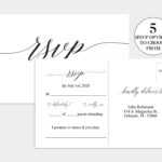 Wedding Rsvp Card | Wedding Rsvp Template | Wedding Rsvp for Template For Rsvp Cards For Wedding