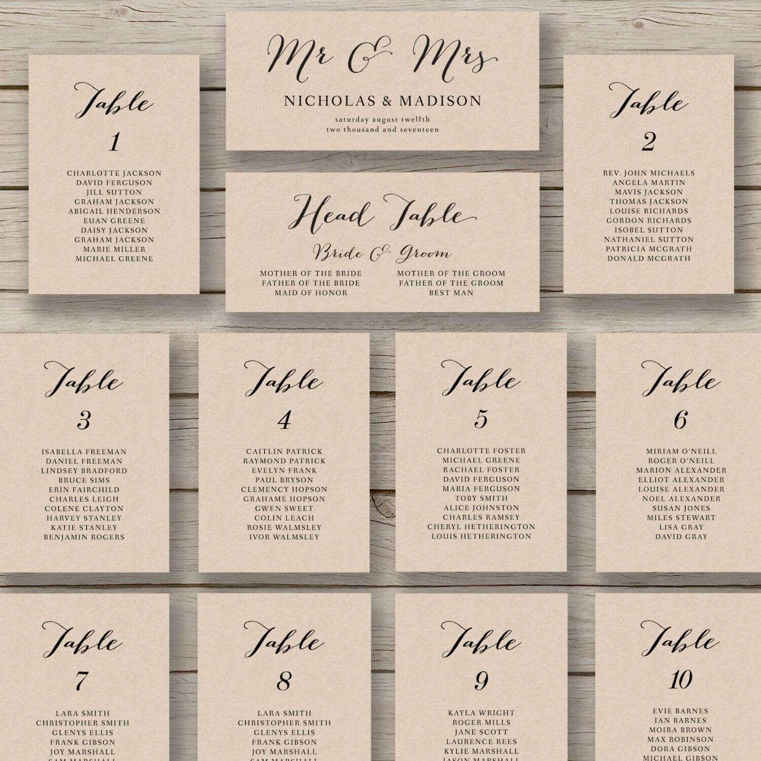 Wedding Seating Chart Template Printable Inside Wedding Seating Chart 