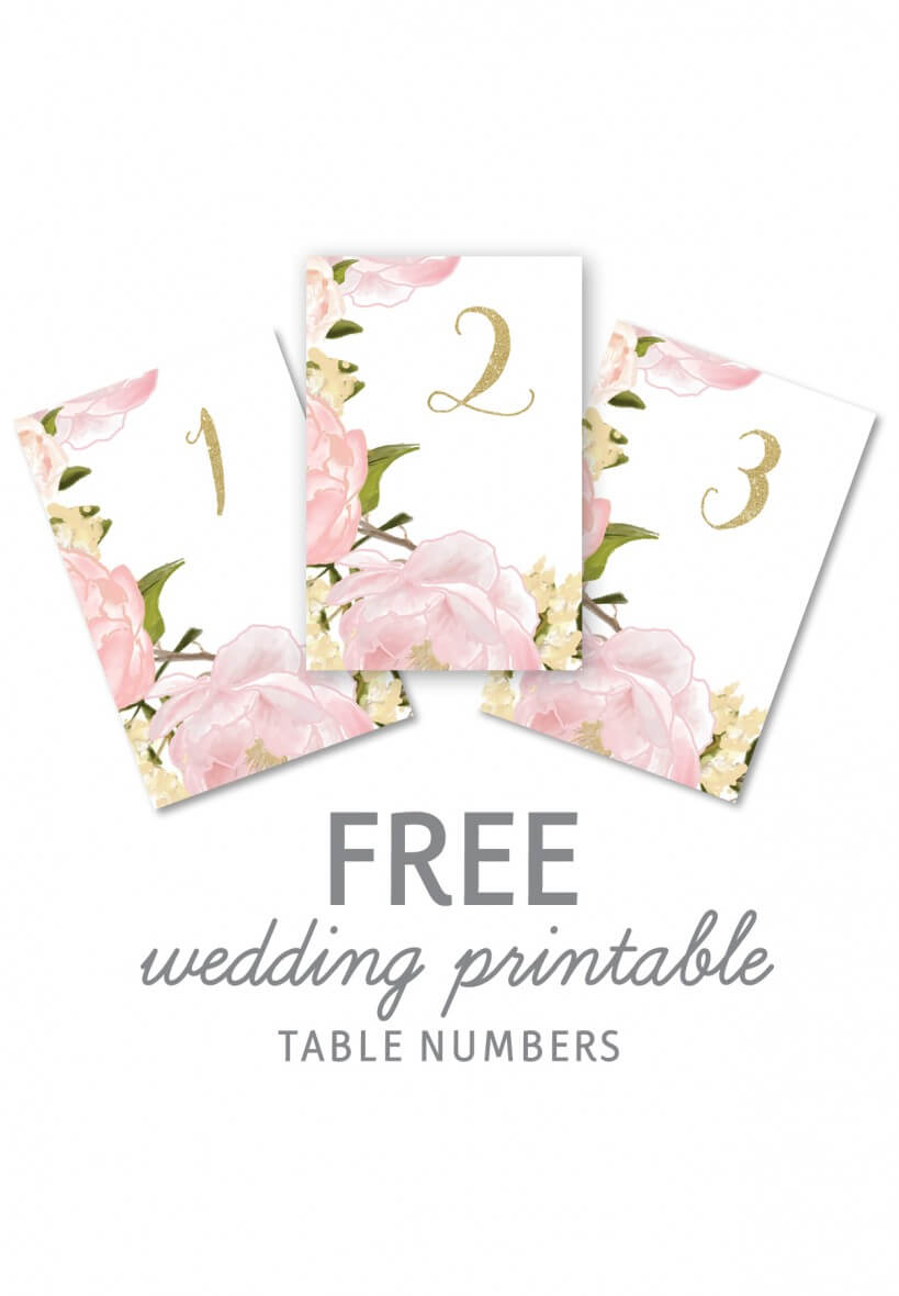 Wedding Table Numbers Template Free Printable Wedding Table Pertaining To Table Number Cards Template