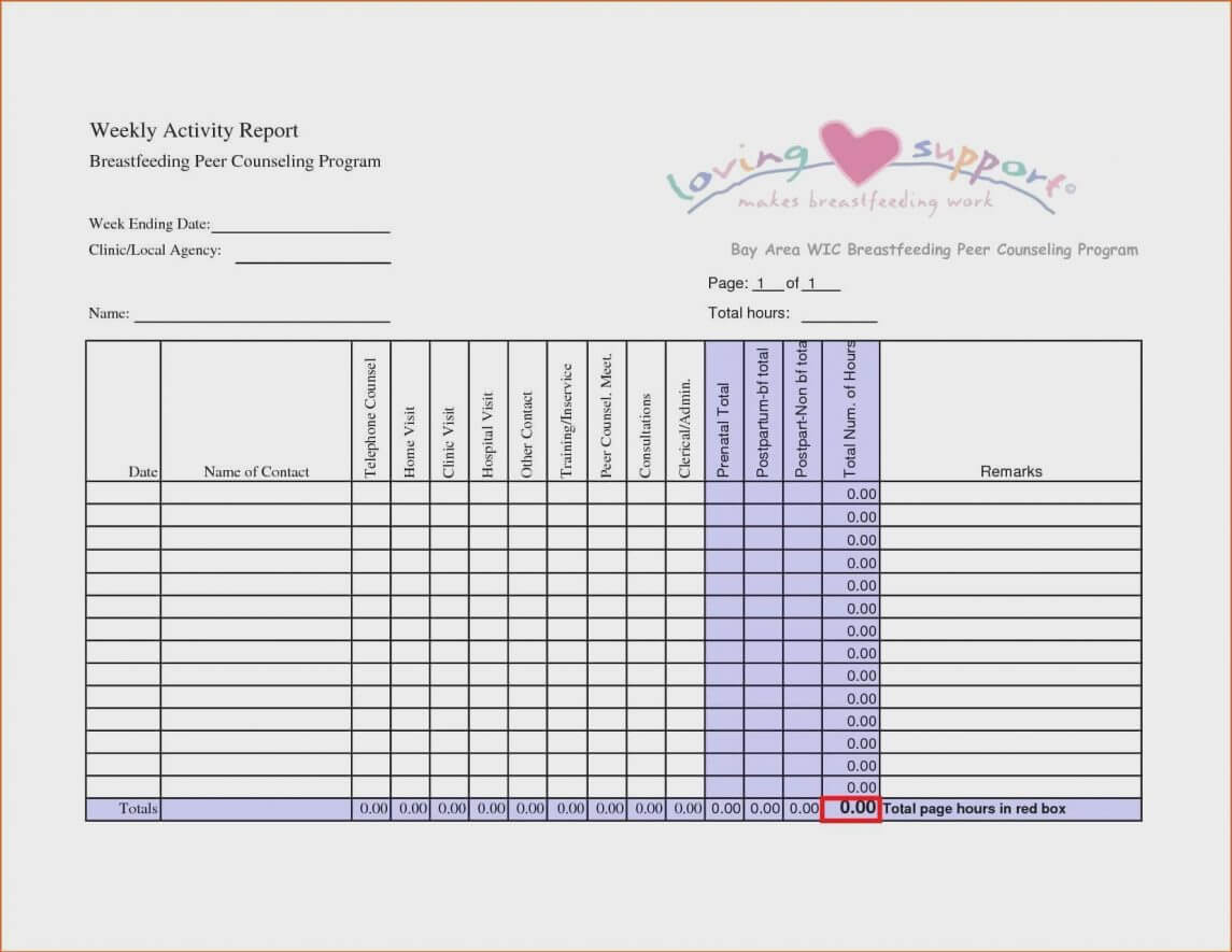 Weekly Activity Report Format Absolute Template Student Form For Weekly Activity Report Template
