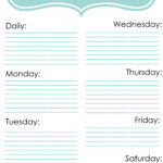 Weekly Cleaning Schedule: Improve Your Cleaning Habits For Blank Cleaning Schedule Template