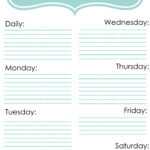 Weekly Cleaning Schedule: Improve Your Cleaning Habits For Blank Cleaning Schedule Template