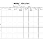 Weekly Lesson Plan | Lesson Plan Template | Preschool Lesson Regarding Blank Preschool Lesson Plan Template
