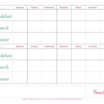 Weekly Meal Plan Template | Recipes In 2019 | Meal Planning With Regard To Weekly Meal Planner Template Word