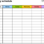 Weekly Schedule Template For Word Ver Free For Blank Revision Timetable Template