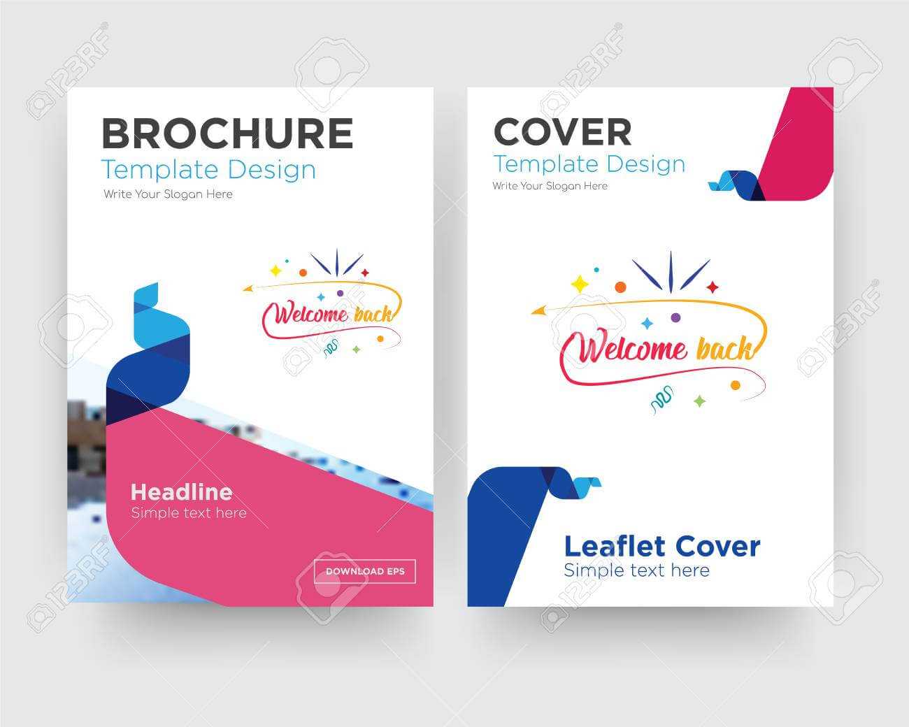 Welcome Back Brochure Flyer Design Template With Abstract Photo.. Regarding Welcome Brochure Template