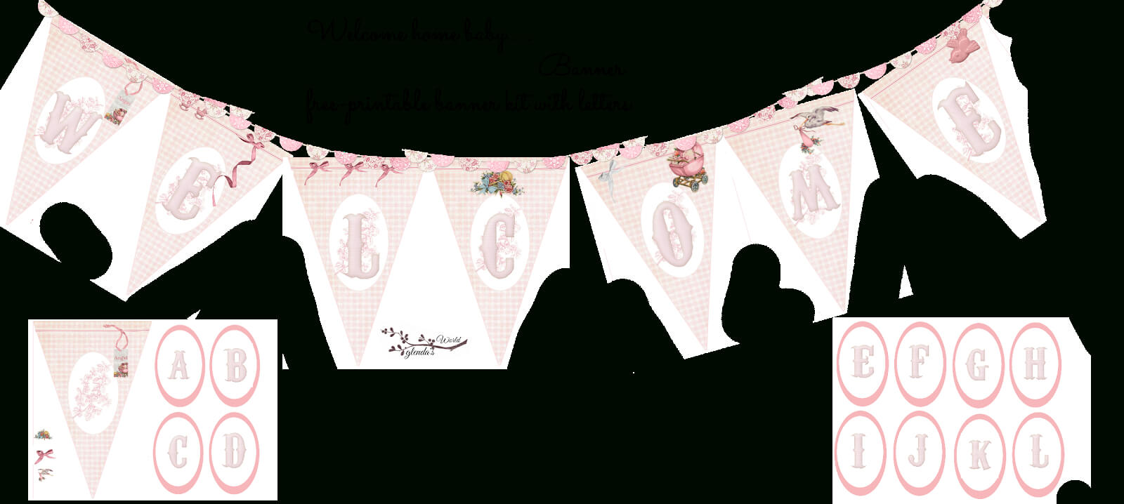 Welcome Home Baby Girl Banner | Do It Yourself Today For Christening Banner Template Free