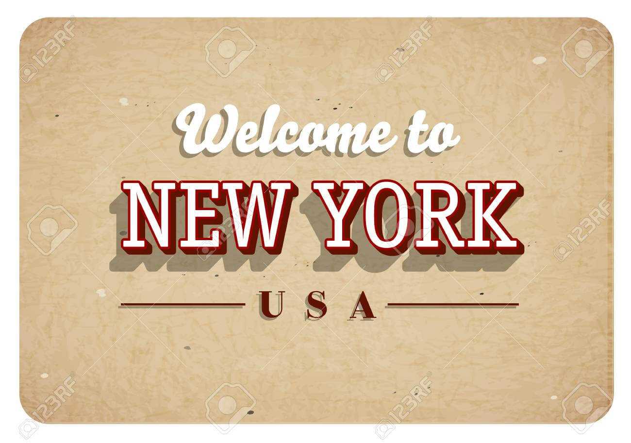 Welcome New York Banner Template Design Intended For Welcome Banner Template