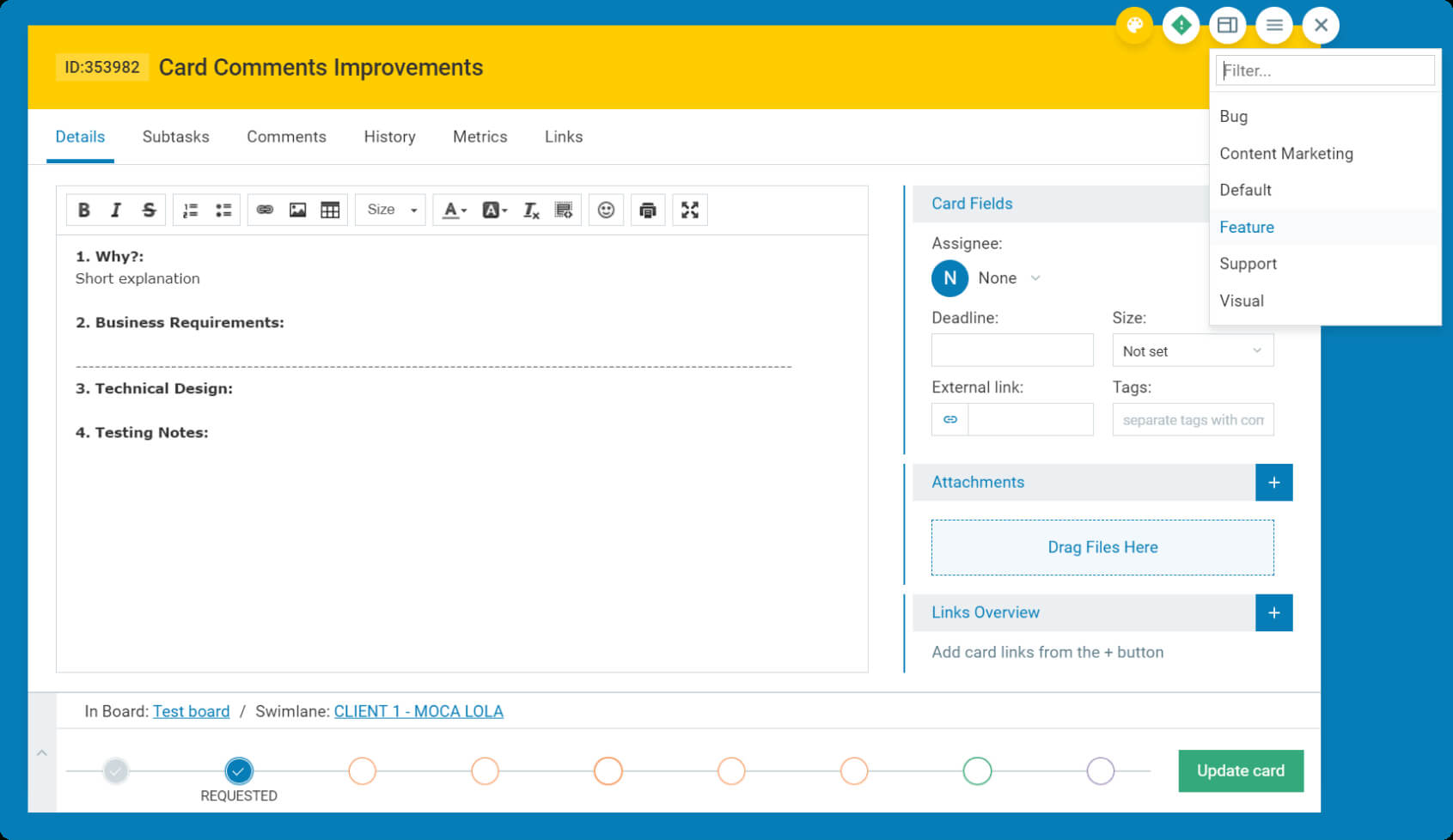 What Is A Kanban Card? All You Need To Know | Kanbanize Pertaining To Kanban Card Template